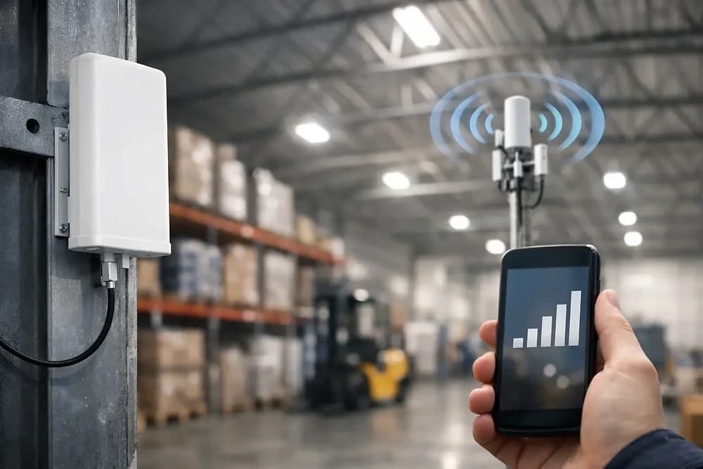 Como melhorar cobertura celular em galpão